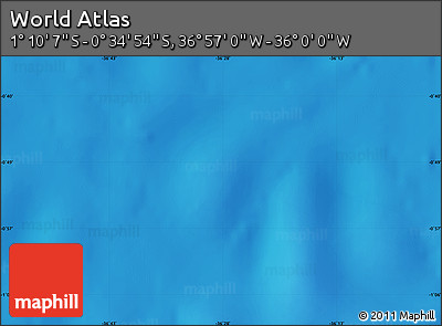 Physical Map of the Area around 0° 52' 31" S, 36° 28' 30" W