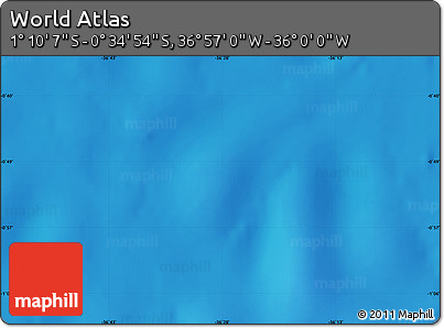 Physical Map of the Area around 0° 52' 31" S, 36° 28' 30" W