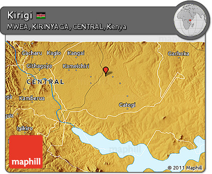 Physical 3D Map of Kirigi