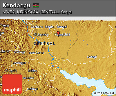 Physical 3D Map of Kandongu