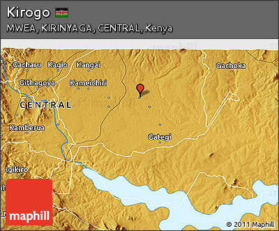 Physical 3D Map of Kirogo