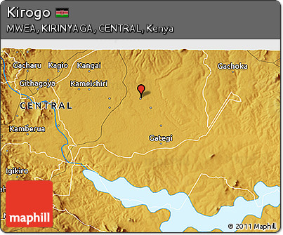 Physical 3D Map of Kirogo