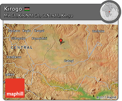Satellite 3D Map of Kirogo