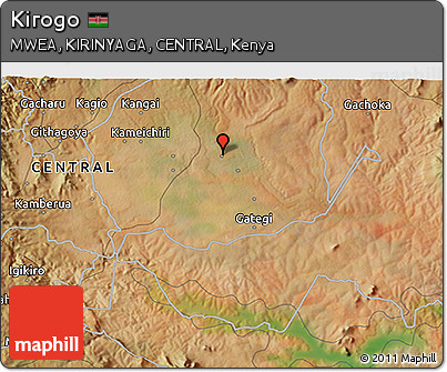 Satellite 3D Map of Kirogo