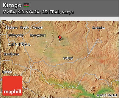 Satellite 3D Map of Kirogo