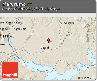 Shaded Relief 3D Map of Marurumo