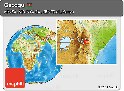 Physical Location Map of Gacogu