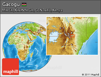 Physical Location Map of Gacogu