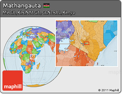 Political Location Map of Mathangauta