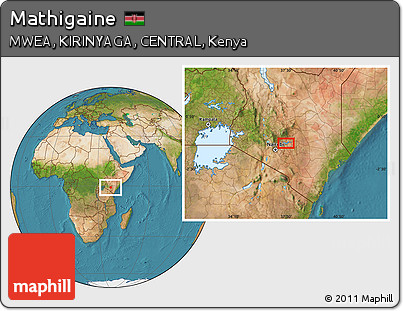Satellite Location Map of Mathigaine