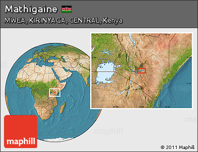 Satellite Location Map of Mathigaine