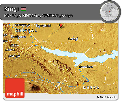 Physical Panoramic Map of Kirigi