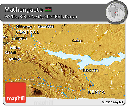 Physical Panoramic Map of Mathangauta
