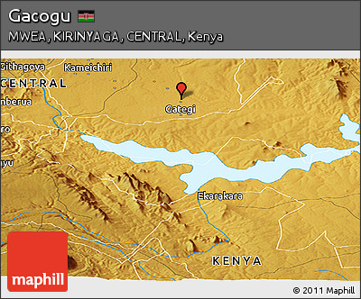 Physical Panoramic Map of Gacogu