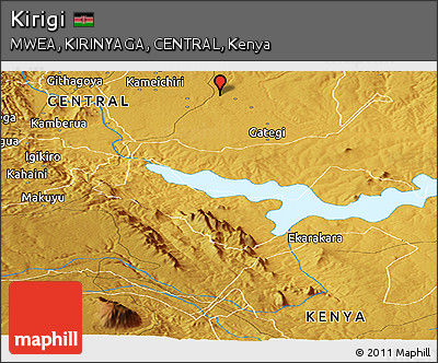 Physical Panoramic Map of Kirigi