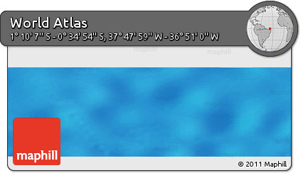 Physical Panoramic Map of the Area around 0° 52' 31" S, 37° 19' 30" W