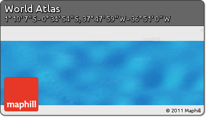 Physical Panoramic Map of the Area around 0° 52' 31" S, 37° 19' 30" W