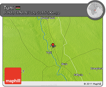 Physical 3D Map of Tuni