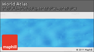 Physical Panoramic Map of the Area around 0° 52' 31" S, 40° 43' 30" W