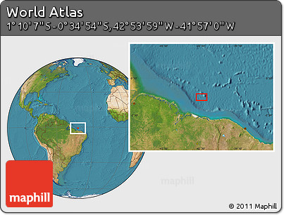 Satellite Location Map of the Area around 0° 52' 31" S, 42° 25' 29" W