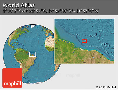 Satellite Location Map of the Area around 0° 52' 31" S, 42° 25' 29" W
