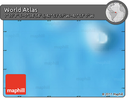 Physical Map of the Area around 0° 52' 31" S, 42° 25' 29" W