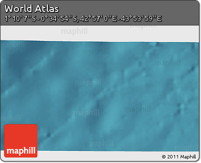 Satellite 3D Map of the Area around 0° 52' 31" S, 43° 25' 29" E
