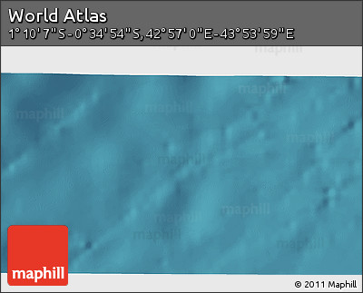 Satellite 3D Map of the Area around 0° 52' 31" S, 43° 25' 29" E