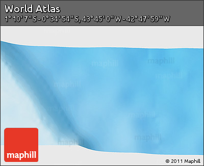 Shaded Relief 3D Map of the Area around 0° 52' 31" S, 43° 16' 29" W