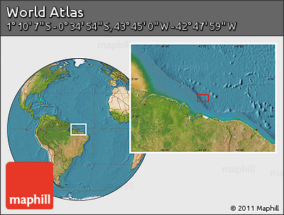 Satellite Location Map of the Area around 0° 52' 31" S, 43° 16' 29" W