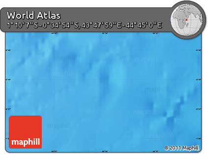Physical Map of the Area around 0° 52' 31" S, 44° 16' 29" E