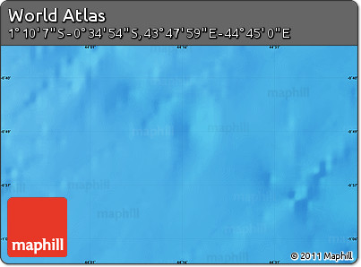 Physical Map of the Area around 0° 52' 31" S, 44° 16' 29" E