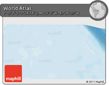 Political 3D Map of the Area around 0° 52' 31" S, 44° 7' 30" W