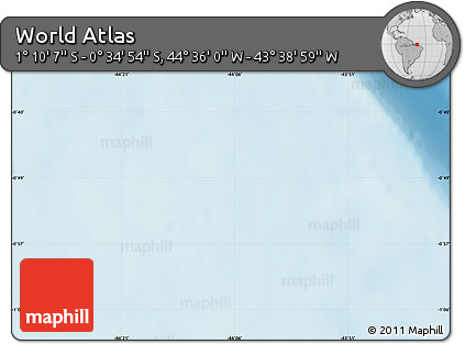 Physical Map of the Area around 0° 52' 31" S, 44° 7' 30" W