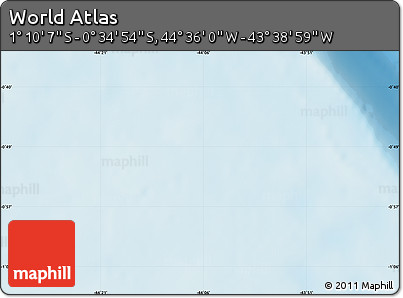 Physical Map of the Area around 0° 52' 31" S, 44° 7' 30" W