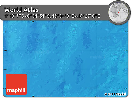 Physical Map of the Area around 0° 52' 31" S, 45° 58' 30" E
