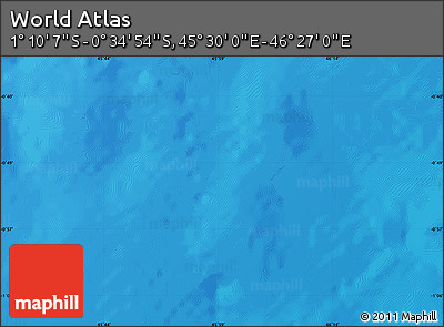 Physical Map of the Area around 0° 52' 31" S, 45° 58' 30" E