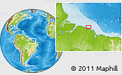 Physical Location Map of the area around 0° 52' 31" S, 45° 49' 30" W