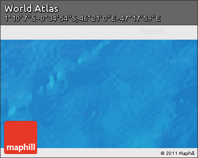 Physical 3D Map of the Area around 0° 52' 31" S, 46° 49' 30" E