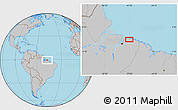 Gray Location Map of the area around 0° 52' 31" S, 47° 31' 29" W