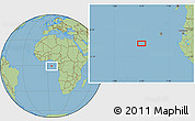 Savanna Style Location Map of the area around 0° 52' 31" S, 4° 19' 30" E