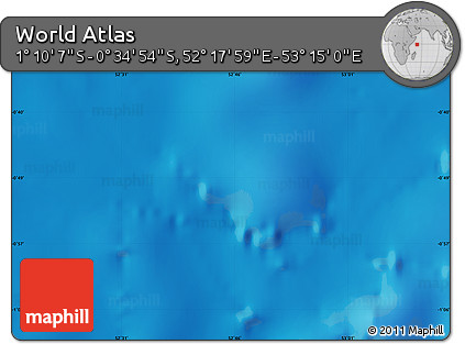 Physical Map of the Area around 0° 52' 31" S, 52° 46' 29" E