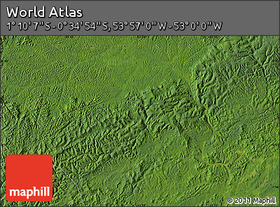 Satellite Map of the Area around 0° 52' 31" S, 53° 28' 30" W
