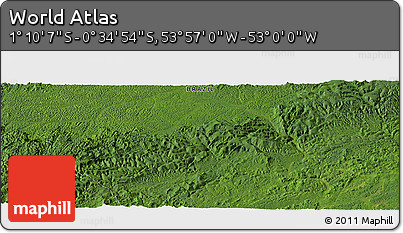 Satellite Panoramic Map of the Area around 0° 52' 31" S, 53° 28' 30" W
