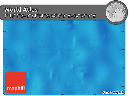 Physical Map of the Area around 0° 52' 31" S, 54° 28' 30" E
