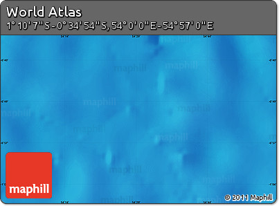 Physical Map of the Area around 0° 52' 31" S, 54° 28' 30" E
