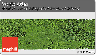 Satellite Panoramic Map of the Area around 0° 52' 31" S, 54° 19' 30" W