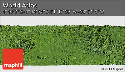 Satellite Panoramic Map of the Area around 0° 52' 31" S, 54° 19' 30" W