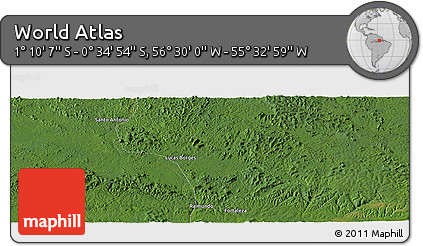 Satellite Panoramic Map of the Area around 0° 52' 31" S, 56° 1' 29" W