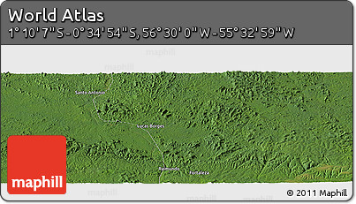 Satellite Panoramic Map of the Area around 0° 52' 31" S, 56° 1' 29" W